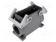 Enclosure for connectors: HDC; size 77.27; with double latch ILME