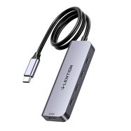 Lention 5in1 Hub USB-C to 4x USB-C 5Gbps + USB-C 5V-IN 15W (gray), Lention