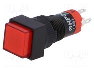 Switch: push-button; Pos: 2; SPDT; 0.5A/250VAC; 1A/24VDC; ON-(ON) ONPOW