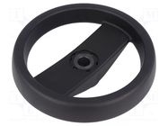Knob; H: 51mm; technopolymer PP; Ømount.hole: 14mm; Øout: 160mm ELESA+GANTER
