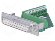 Connector: D-Sub; PIN: 25; plug; female; for cable; screw terminal PHOENIX CONTACT