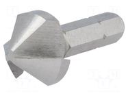 Countersink bit; Ø: 3.2÷16.5mm; wood,metal,plastic; C6,3mm; 1/4" WIHA