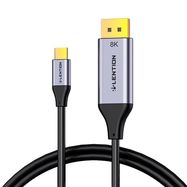 Lention CU808D USB-C to DisplayPort cable, 8K60Hz, 1.7m (black), Lention