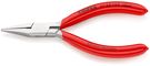 KNIPEX 37 23 125 Flat Nose Pliers for precision mechanics plastic coated chrome-plated 125 mm