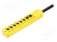 Splitter; 5m; PIN: 3; with LED,with lead; 2A; IP67; 10V,30V; IN: 8 MOLEX