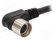 Connector: M23; plug; PIN: 19(3+16); female; cables; angled 90° MOLEX