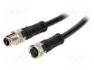Cable: for sensors/automation; M8-M8; male; female; PIN: 3; plug MOLEX
