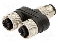 T adapter; M12 male,M12 female x2; A code-DeviceNet / CANopen 