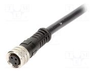 Connector: M8; female; PIN: 3; straight; with lead; plug; 3A; IP67 MOLEX