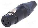Plug; XLR; female; PIN: 3; straight; for cable; soldering; 16A; 14AWG NEUTRIK