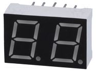 Display: LED; 7-segment; 10mm; 0.39"; No.char: 2; red; 30mcd; anode OPTO Plus LED