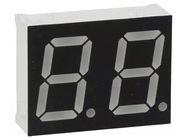 Display: LED; 7-segment; 14.2mm; 0.56"; No.char: 2; blue; 80mcd OPTO Plus LED