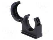 Bracket; polyamide; HelaGuard; black; UL94V-2; Size: 28; -50÷135°C HELLERMANNTYTON