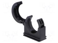 Bracket; polyamide; HelaGuard; black; UL94V-2; Size: 28; -50÷135°C HELLERMANNTYTON