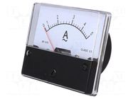 Ammeter; on panel; I AC: 0÷5A; Class: 2.5; 72x62x40mm; Ø52mm AXIOMET