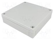 Enclosure: multipurpose; X: 130mm; Y: 130mm; Z: 35mm; MNX; grey; IK08 FIBOX