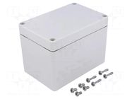 Enclosure: multipurpose; X: 80mm; Y: 120mm; Z: 85mm; EURONORD; grey FIBOX
