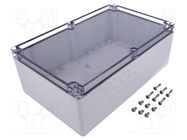 Enclosure: multipurpose; X: 160mm; Y: 250mm; Z: 90mm; EURONORD; grey FIBOX