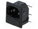 Connector: AC supply; socket; male; 10A; 250VAC; IEC 60320; C14 (E) BULGIN