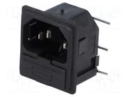 Connector: AC supply; socket; male; 10A; 250VAC; C14 (E); IEC 60320 BULGIN