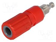 Connector: 4mm banana; socket; 36A; Cutout: Ø8mm; red; -20÷80°C; 5mΩ ELECTRO-PJP