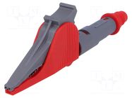 Crocodile clip; 20A; 1kV; red; Grip capac: max.41mm; 20mΩ ELECTRO-PJP