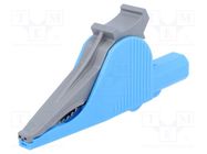 Crocodile clip; 36A; blue; Grip capac: max.41mm; Socket size: 4mm ELECTRO-PJP
