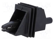 Crocodile clip; 20A; black; Grip capac: max.25mm; Socket size: 4mm ELECTRO-PJP
