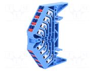 Splice terminal: rail; 10A; spring clamp; blue; polycarbonate WEIDMÜLLER