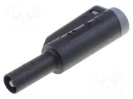 Connector: 4mm banana; plug; 36A; 1kVAC; black; insulated; 56mm HT INSTRUMENTS