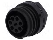 Connector: circular; socket; female; PIN: 7; 32A; 430V; IP68; UL94V-0 BULGIN