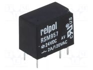Relay: electromagnetic; SPDT; Ucoil: 24VDC; 2A; 2A/120VAC; 2A/24VDC RELPOL