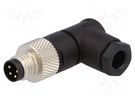 Connector: M8; male; PIN: 4; angled 90°; for cable; plug LUMBERG AUTOMATION