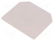 End/partition plate; beige WEIDMÜLLER