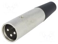 Connector: XLR; plug; male; PIN: 3; straight; for cable NINIGI
