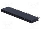 Socket; pin strips; female; PIN: 14; straight; 2.54mm; THT; 1x14 CONNFLY