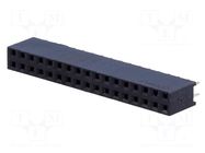 Connector: pin strips; socket; female; PIN: 34; straight; 3A; THT CONNFLY