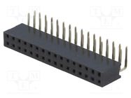 Socket; pin strips; female; PIN: 32; angled 90°; 2.54mm; THT; 2x16 CONNFLY