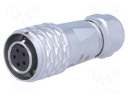 Connector: circular; plug; female; PIN: 5; IP67; SF12; 4÷6.5mm; 5A WEIPU