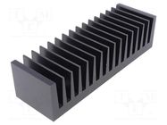 Heatsink: extruded; grilled; black; L: 50mm; W: 160mm; H: 40mm FISCHER ELEKTRONIK