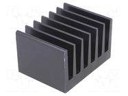 Heatsink: extruded; grilled; black; L: 50mm; W: 66mm; H: 40mm; 2.5K/W FISCHER ELEKTRONIK