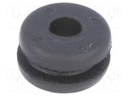 Grommet; Ømount.hole: 8mm; Øhole: 4mm; caoutchouc; black; -30÷90°C LAPP