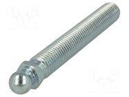 Pin; M16; steel; Ø: 14mm; Plating: zinc; Thread len: 108mm ELESA+GANTER