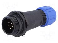 Connector: circular; plug; male; PIN: 5; IP68; SP13; 4÷6.5mm; 5A; 180V WEIPU
