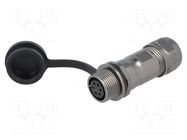Connector: circular; plug; female; PIN: 6; IP67; ST12; 5÷8mm; 5A; 125V WEIPU