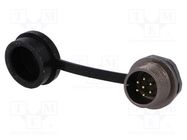 Socket; ST12; male; PIN: 7; IP67; 5A; soldering; 125V; 0.75mm2 WEIPU
