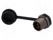 Connector: circular; socket; male; PIN: 2; IP67; ST12; 13A; 250V; 2mm2 WEIPU