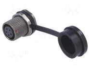 Connector: circular; socket; female; PIN: 5; IP67; ST12; 5A; 180V WEIPU