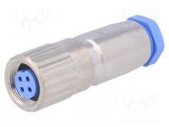 Connector: M9; plug; female; Plating: gold-plated; Urated: 60V; 3A TE Connectivity