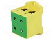 Splice terminal: rail; 640A; 690V; screw terminal; yellow-green OUNEVA